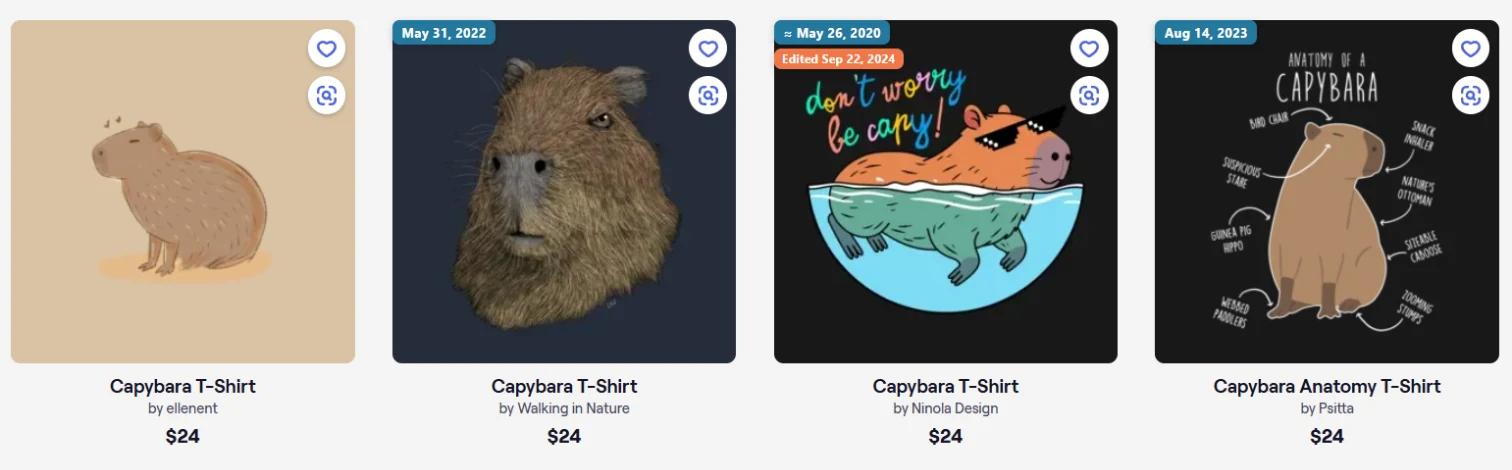 Upload date badges on TeePublic designs